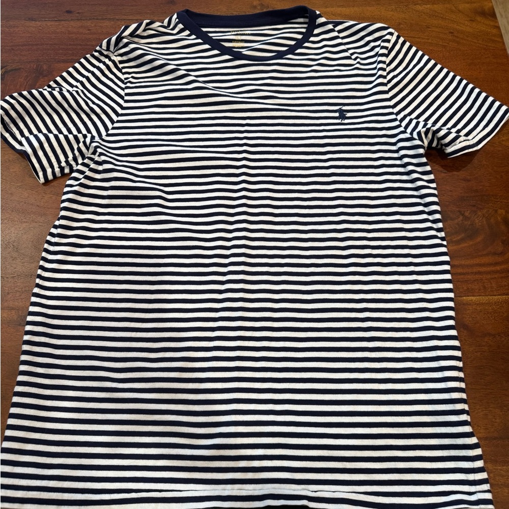 Polo by Ralph Lauren Navy and White Striped Tee